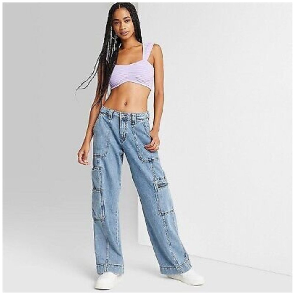Wild Fable High Rise Cargo Baggy Jeans